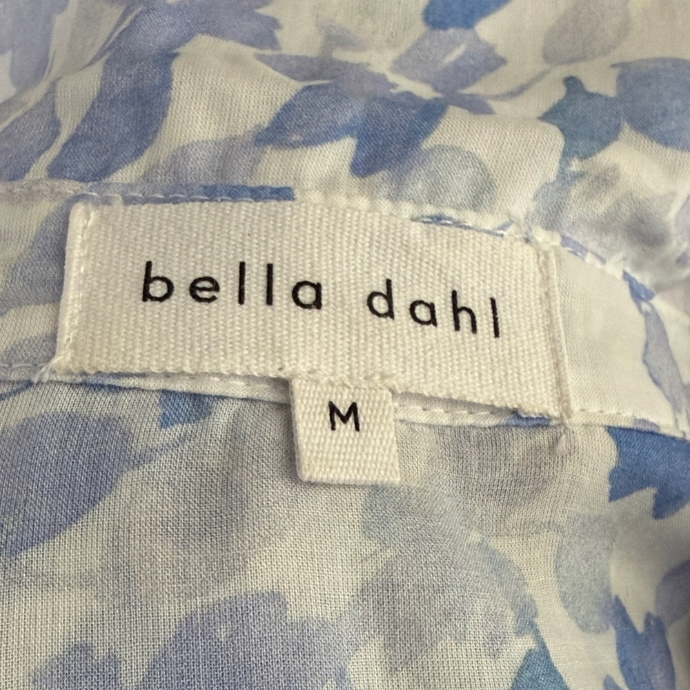 Bella Dahl sheer shades of  Blue and White Floral Blouse